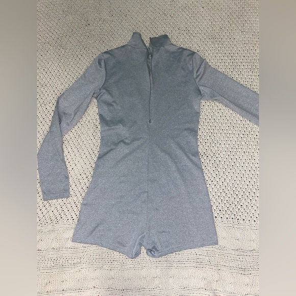 Amazon Pants - Super Cute Grey Romper with Zip Up Front- Size S